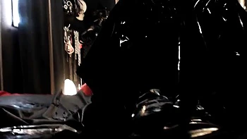 Pink labia close up of naive brunette