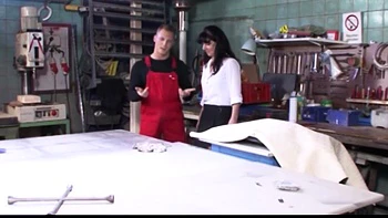 Horny Handyman Fucks A Hot German Cougar On The Table