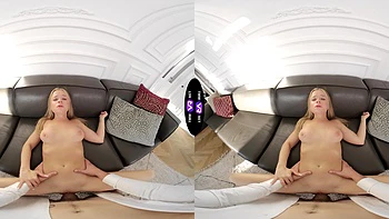 Hot babes Calibri riding cock in steamy virtual reality action