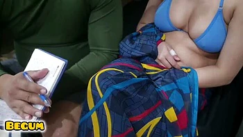 Desi Bhabhi Cheats with Secretary - Big Natural Tits Doggy Style Fuck