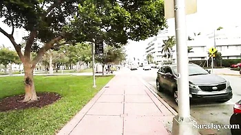 Sara Jay featuring Maggie Green's big cock scene