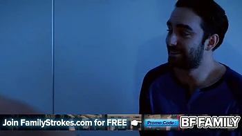 Curvy Stepmom Fucks Horny Stepson Raw in Husband's Bed - Britney Amber, Logan Pierce