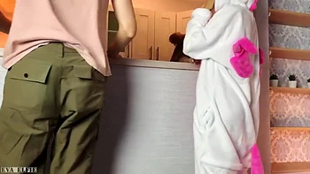 Cougar Caught Her Slutty Stepdaughter With Load All Over Her Face