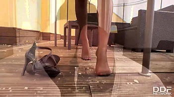 Cum On Brit Babe's Feet: A Foot Fetish POV Adventure in 4K