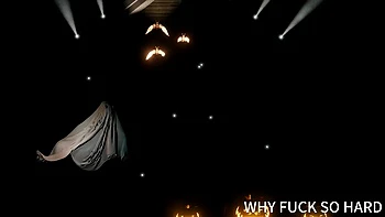 Stripper asiática 3D con tetas enormes desnuda