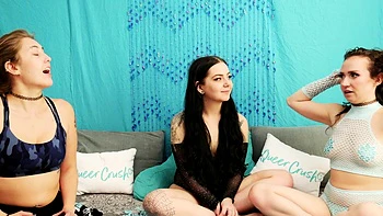Casting lesbien à trois avec Hazel Paige et Lily Thot