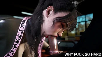 Vadia asiática 3D com peitos grandes fodida com força