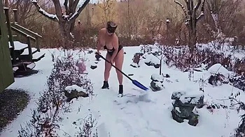 My Mommy's Big Tits Snow Day - Outdoor Amateur MILF Fuck