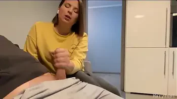 I just sat and waited, but he pulled out the dick