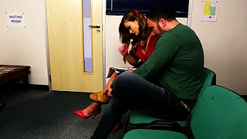 CFNM sluts suck cock in hot group blowjob