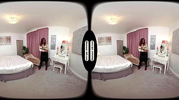 Freya H Latex-Sekretärin mit Upskirt und Strümpfen