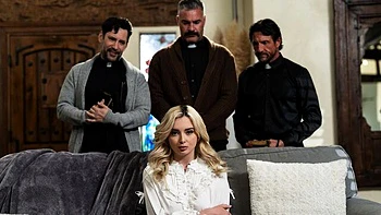 Curvy Blonde Lexi Lore Gets Crazy Gangbang and Loads of Cum