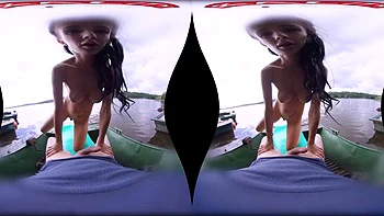 Beleza morena fodida ao ar livre: boquete, cowgirl