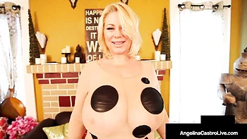 Latina BBW Samantha 38G y Angelina Castro con tetas enormes