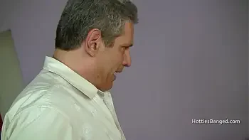 Giggly teen licking the asshole of a much older man