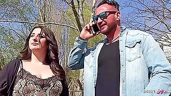 Пухлая тинейджерша Элиза изменяет парню на уличном кастинге