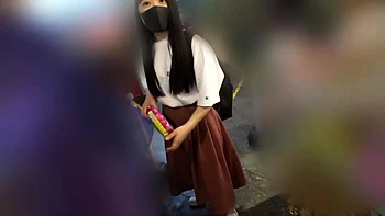 Японка с огромными сиськами и шикарным телом