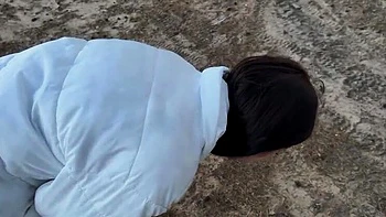 Skye Wood Outdoor Blowjob POV - Teen Brunette Sucks Big Cock and Takes Cum in Mouth