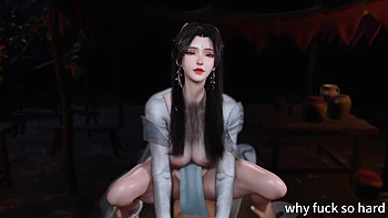 Esposa asiática linda en vestido fue follada