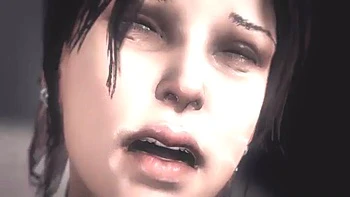 Lara em apuros com boquete hardcore