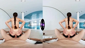 Vixi Rafi enjoys sensual sex in the pool