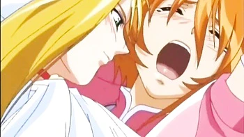 Блондинка-аниме сосёт и ебётся по-японски