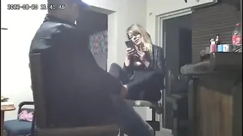 Spycam : Hot blond stepsister caught with my husband