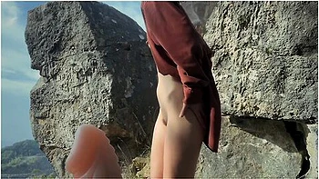 Amadora gostosa se masturba ao ar livre