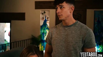 Le beau-frère baise la chatte poilue et serrée de Millie Morgan