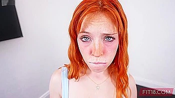 Redhead Gym Babe Sucks Huge Cock POV