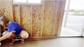 Blonde Milf with Glasses Masturbates Publicly and Talks Dirty