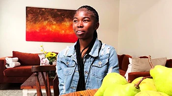 African teen nails huge black cock on casting
