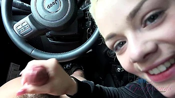 Elsa's Tight Pussy Up Close in POV Blowjob