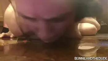Hardcore Drag her over the floor by her hair Rough Cleanup Squirt Mess - BunnieAndTheDude