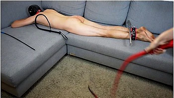 Hard Bullwhip For Chastity Slave By Sexy Dominant Neighbour Girl