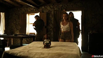 Beautiful missionary pose fuck with a tattooed brunette Chantal Danielle